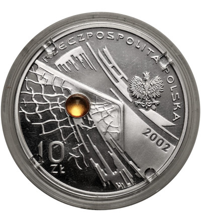 Poland. 10 Zlotys 2002, XVII World Cup, Korea / Japan - Proof