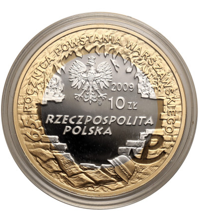 Polska. 10 złotych 2009, Krzysztof Kamil Baczyński, 65 Rocznica Powstania Warszawskiego - Proof