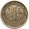 Togo, mandat francuski (1919–1946). 1 frank 1925, mennica Paryż