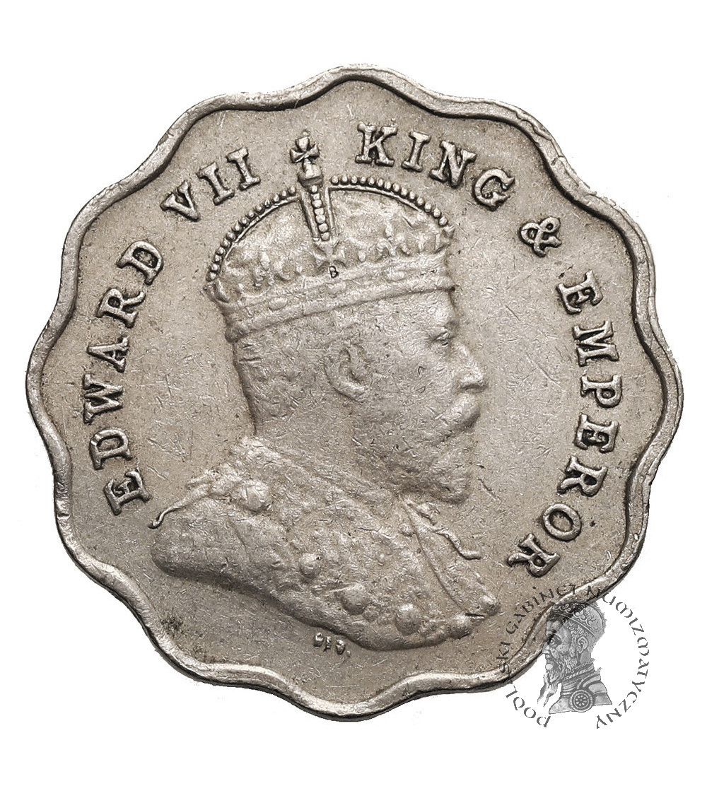 Indie Brytyjskie. Edward VII (1901-1910). 1 Anna 1910 B, Bombaj