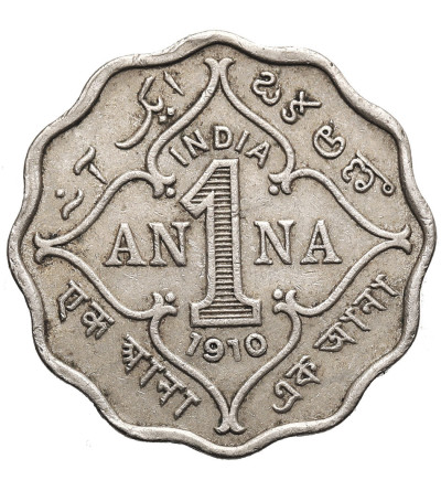 India British. Edward VII (1901-1910). 1 Anna 1910 B, Bombay Mint