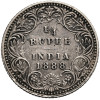 Indie Brytyjskie, Wiktoria (1837-1901). 1/4 rupii 1888 B, Bombaj