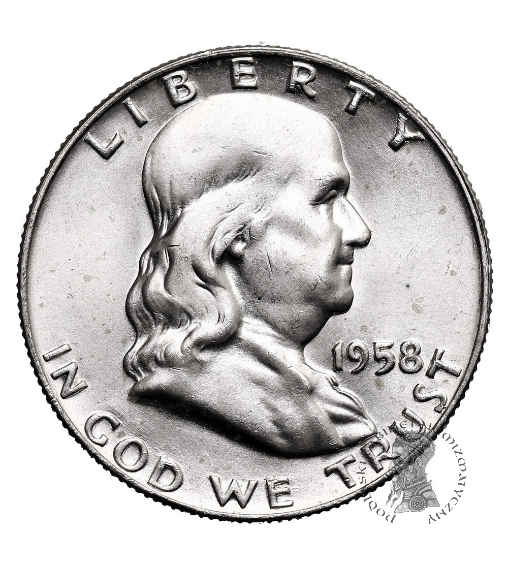 USA. 1/2 dolara 1958 D, Denver (Franklin Half Dollar)