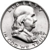 USA. 1/2 Dollar 1958 D, Denver (Franklin Half Dollar)