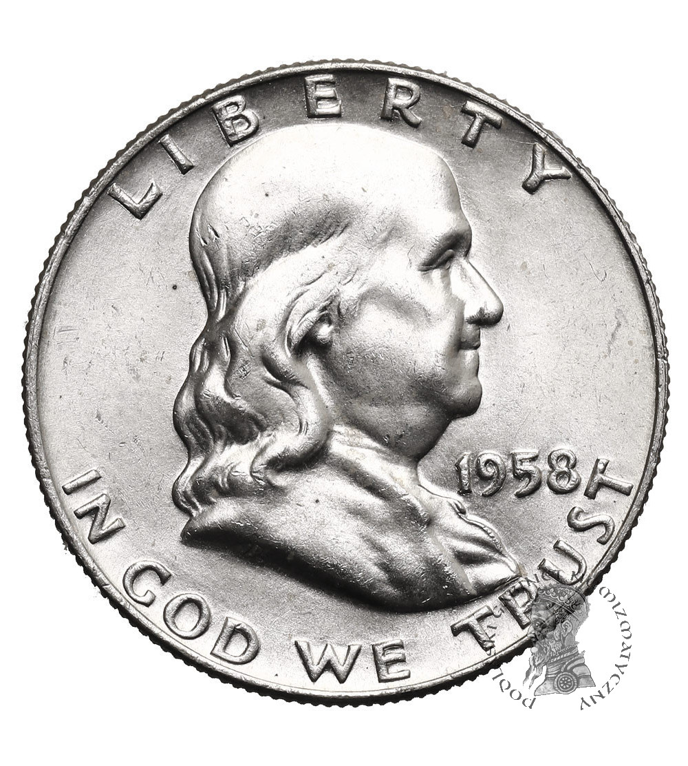 USA. 1/2 dolara 1958 D, Denver (Franklin Half Dollar)