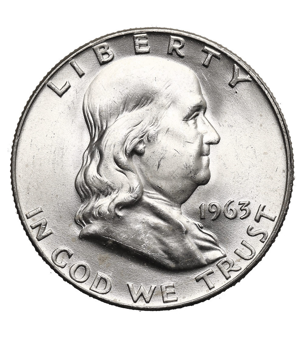 USA. 1/2 Dollar 1963 D, Denver (Franklin Half Dollar)