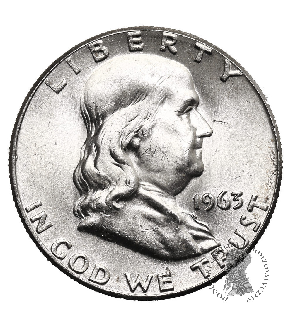 USA. 1/2 Dollar 1963, Philadelphia (Franklin Half Dollar)