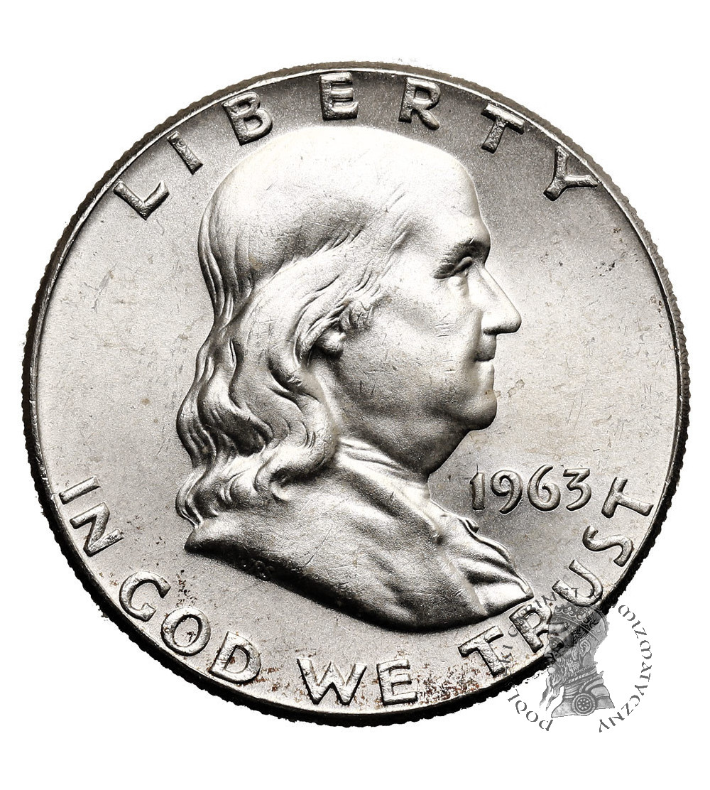 USA. 1/2 Dollar 1963, Philadelphia (Franklin Half Dollar)