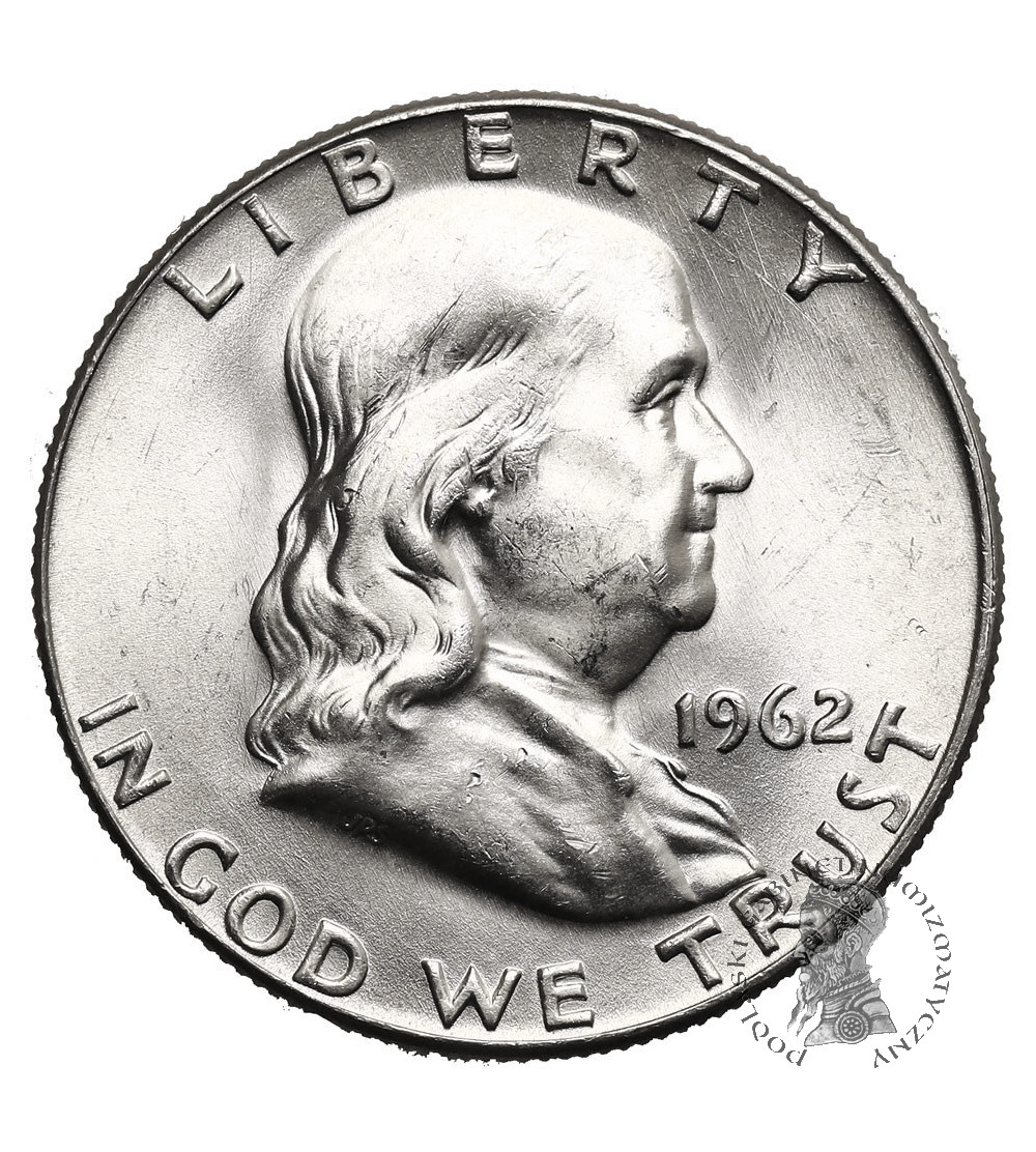 USA. 1/2 Dollar 1962 D, Denver (Franklin Half Dollar)