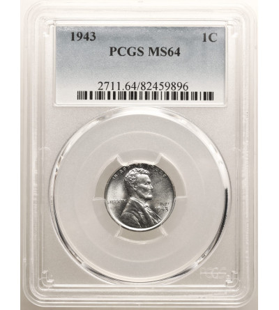 USA. Lincoln Cent 1943, Filadelfia - PCGS MS 64