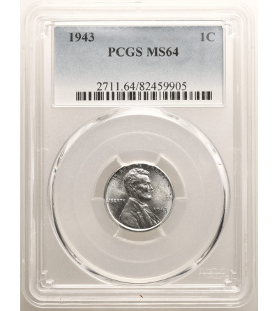 USA. Lincoln Cent 1943, Filadelfia - PCGS MS 64