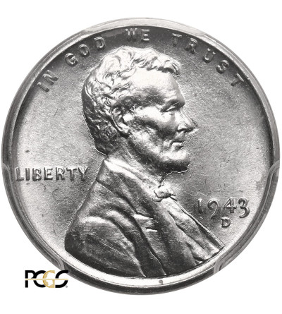 USA. Lincoln Cent 1943 D, Denver - PCGS MS 64