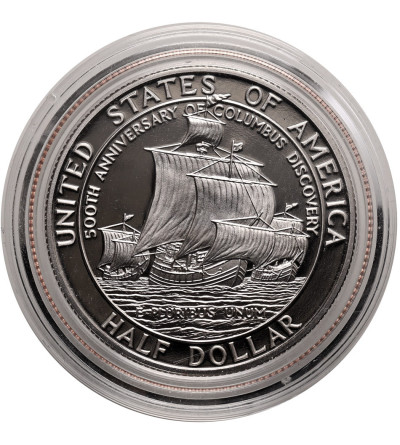 USA. 1/2 dolara 1992 S, San Francisco, 500 Rocznica Podróży Kolumba - Proof
