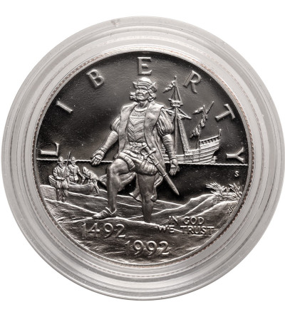 USA. 1/2 Dollar 1992 S, San Francisco, 500th Anniversary of the Voyage of Columbus - Proof