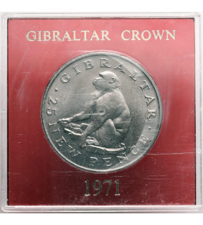 Gibraltar. Elizabeth II (1952-2022). 25 New Pence (Crown) 1971