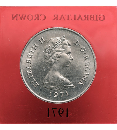 Gibraltar. Elżbieta II (1952-2022). 25 nowych pensów (Crown) 1971