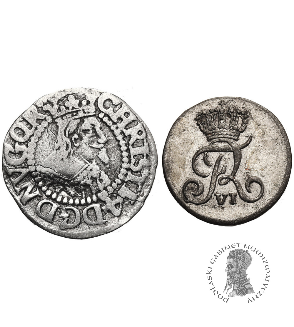 Dania. Zestaw 2 monet: 1/16 talara 1641, Glückstadt / 1 Skilling 1809, Altona