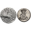 Denmark. Set 2 coins: 1/16 Taler 1641, Glückstadt mint / 1 Skilling 1809, Altona mint