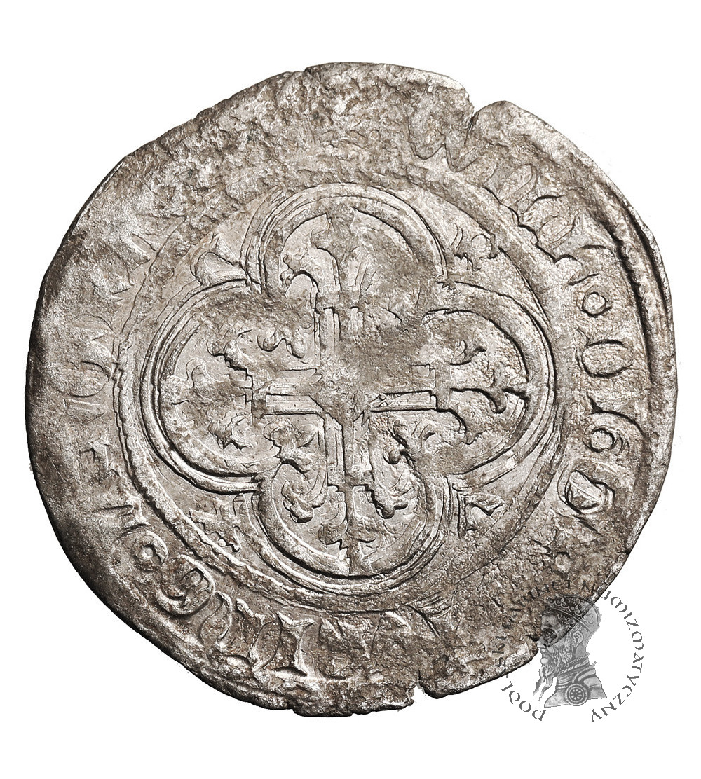 Niemcy. Saksonia, Margrabstwo Miśni. Wilhelm I, 1381 (1382)-1407. Grosz miśnieński (Kreuzgroschen), bez daty, Freiberg