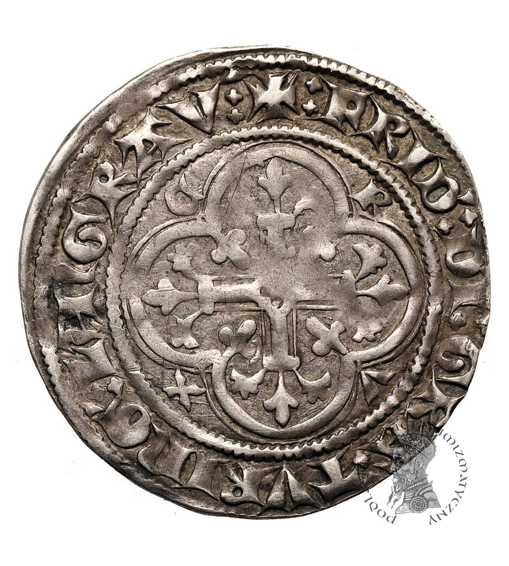 Niemcy. Saksonia, Margrabstwo Miśni. Friedrich IV, (I.), 1381-1423 (-1428). Grosz miśnieński (Kreuzgroschen), bez daty, Freiberg