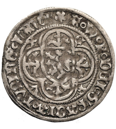 Niemcy. Saksonia, Margrabstwo Miśni. Friedrich IV, der Streitbare 1381-1428. Grosz (Schildgroschen), bez daty, Freiberg