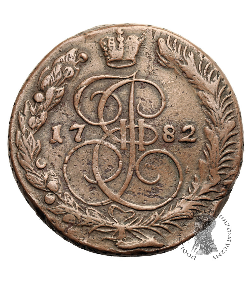 Rosja, Katarzyna II 1762-1796. 5 kopiejek 1782 EM, Jekaterinburg