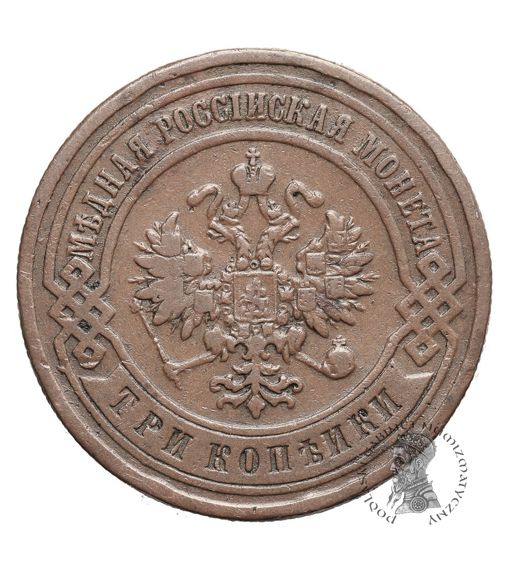 Rosja,  Mikołaj II 1894-1917. 3 kopiejki 1906 CПБ, St. Petersburg
