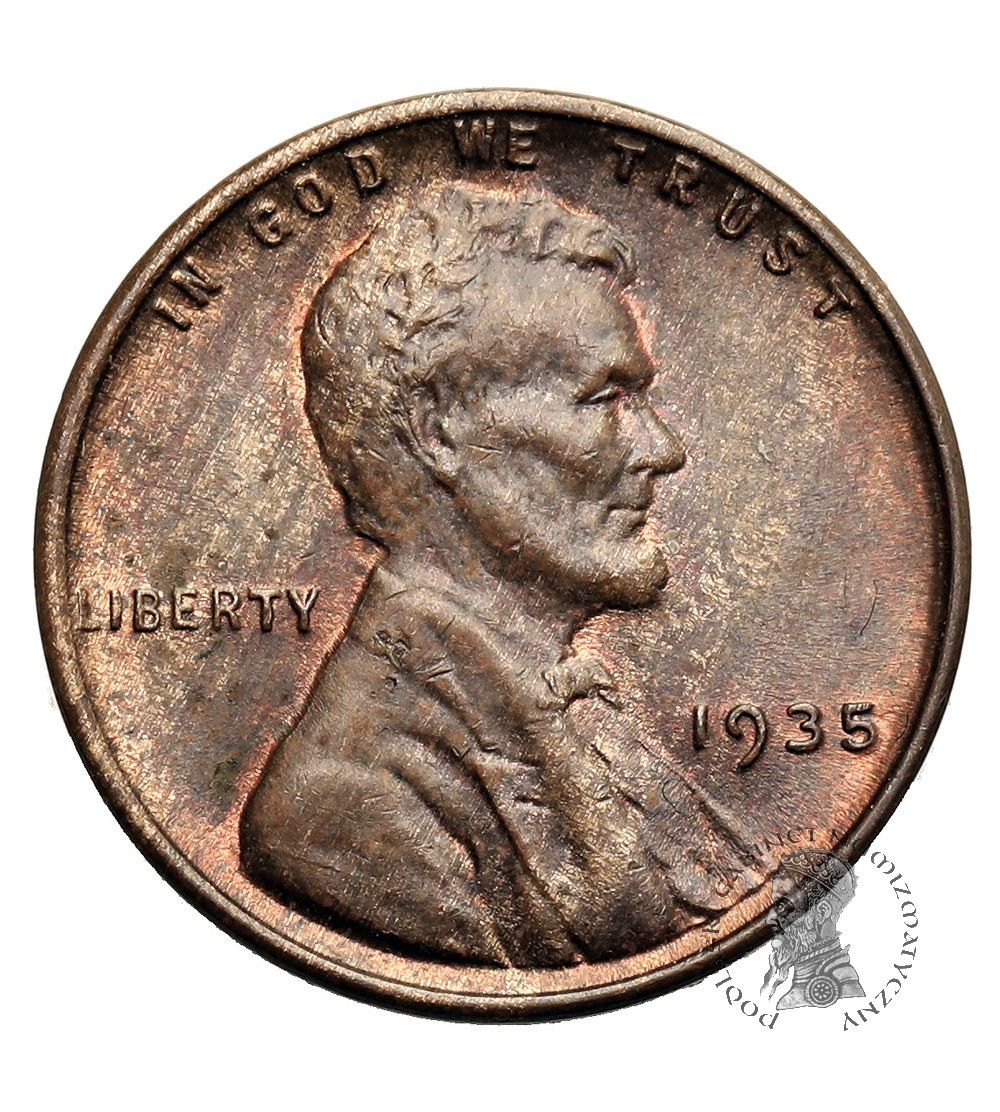USA. Lincoln Cent 1935, Filadelfia, "Wheat Ears Reverse"