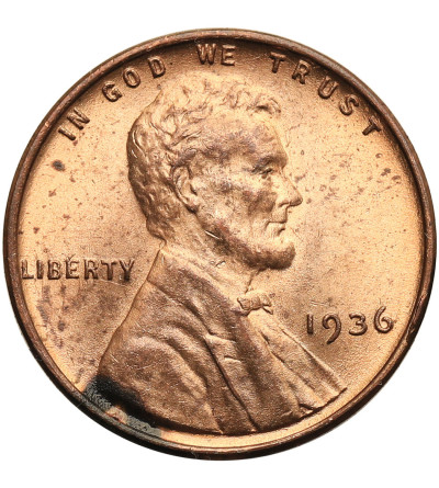USA. Lincoln Cent 1936, Philadelphia, "Wheat Ears Reverse"