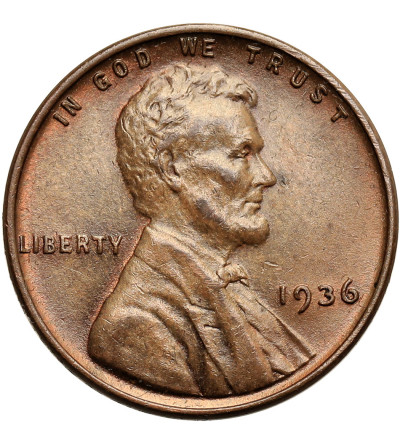 USA. Lincoln Cent 1936, Philadelphia, "Wheat Ears Reverse"
