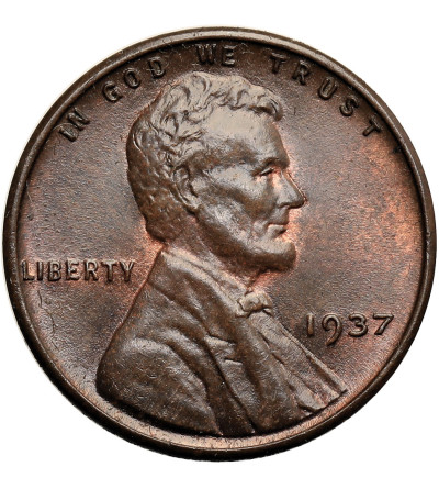 USA. Lincoln Cent 1937, Filadelfia, "Wheat Ears Reverse"