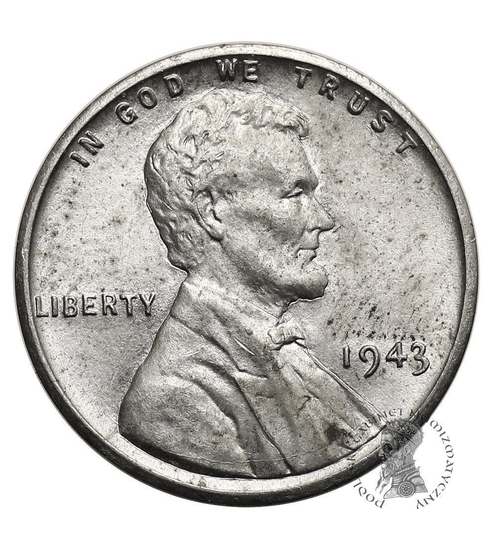 USA. Lincoln Cent 1943, Philadelphia, "Wheat Ears Reverse"