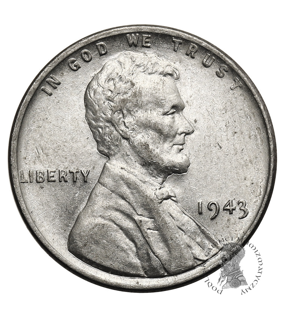 USA. Lincoln Cent 1943, Filadelfia, "Wheat Ears Reverse"