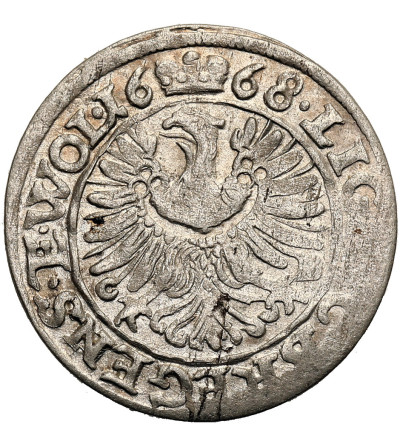 Silesia / Schlesien, Duchy of Liegnitz-Brieg-Wohlau. Christian 1654-1672. 3 Kreuzer 1668 C-B, Brieg Mint