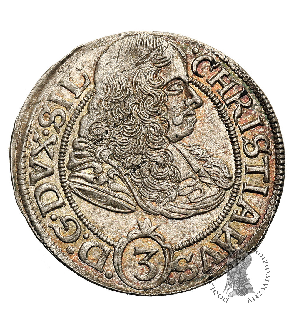 Silesia / Schlesien, Duchy of Liegnitz-Brieg-Wohlau. Christian 1654-1672. 3 Kreuzer 1669 C-B, Brieg Mint