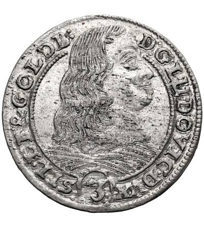Silesia / Schlesien, Duchy of Liegnitz-Brieg-Wohlau. Ludwig IV. von Liegnitz, 1654-1663. 3 Kreuzer 1660 E-W, Brieg Mint