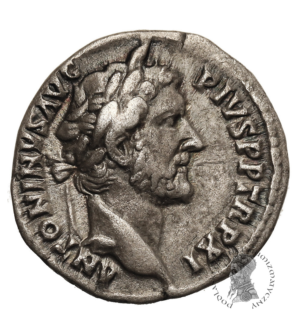 Roman Empire, Antoninus Pius 138-161 AD. AR Denarius,  148-149 AD, Rome mint, Annona