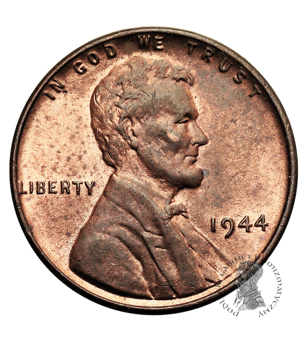 USA. Lincoln Cent 1944, Philadelphia, "Wheat Ears Reverse"