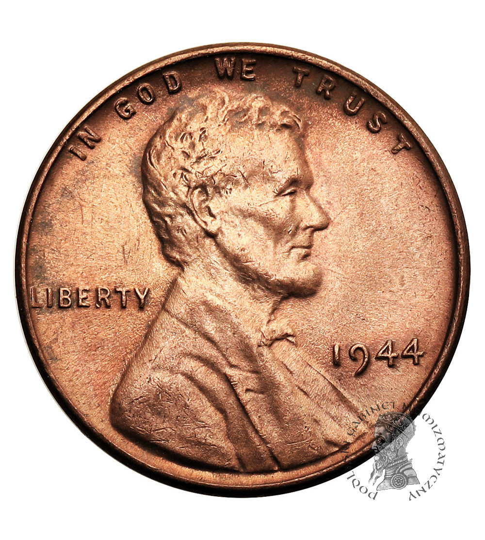 USA. Lincoln Cent 1944, Philadelphia, "Wheat Ears Reverse"