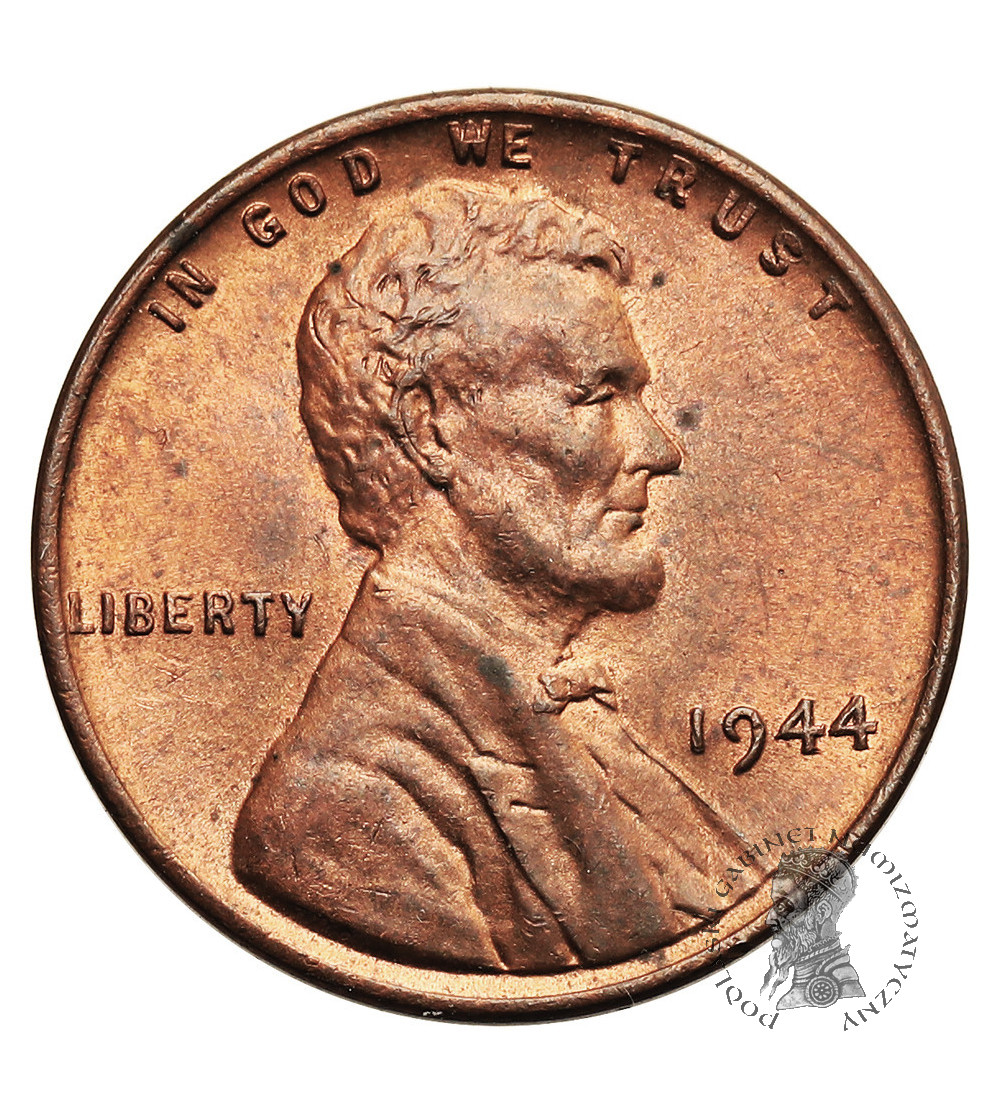 USA. Lincoln Cent 1944, Filadelfia, "Wheat Ears Reverse"