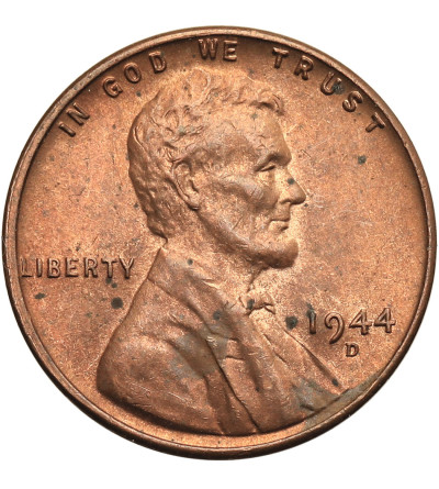 USA. Lincoln Cent 1944 D, Denver, "Wheat Ears Reverse"