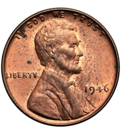 USA. Lincoln Cent 1946, Philadelphia, "Wheat Ears Reverse"