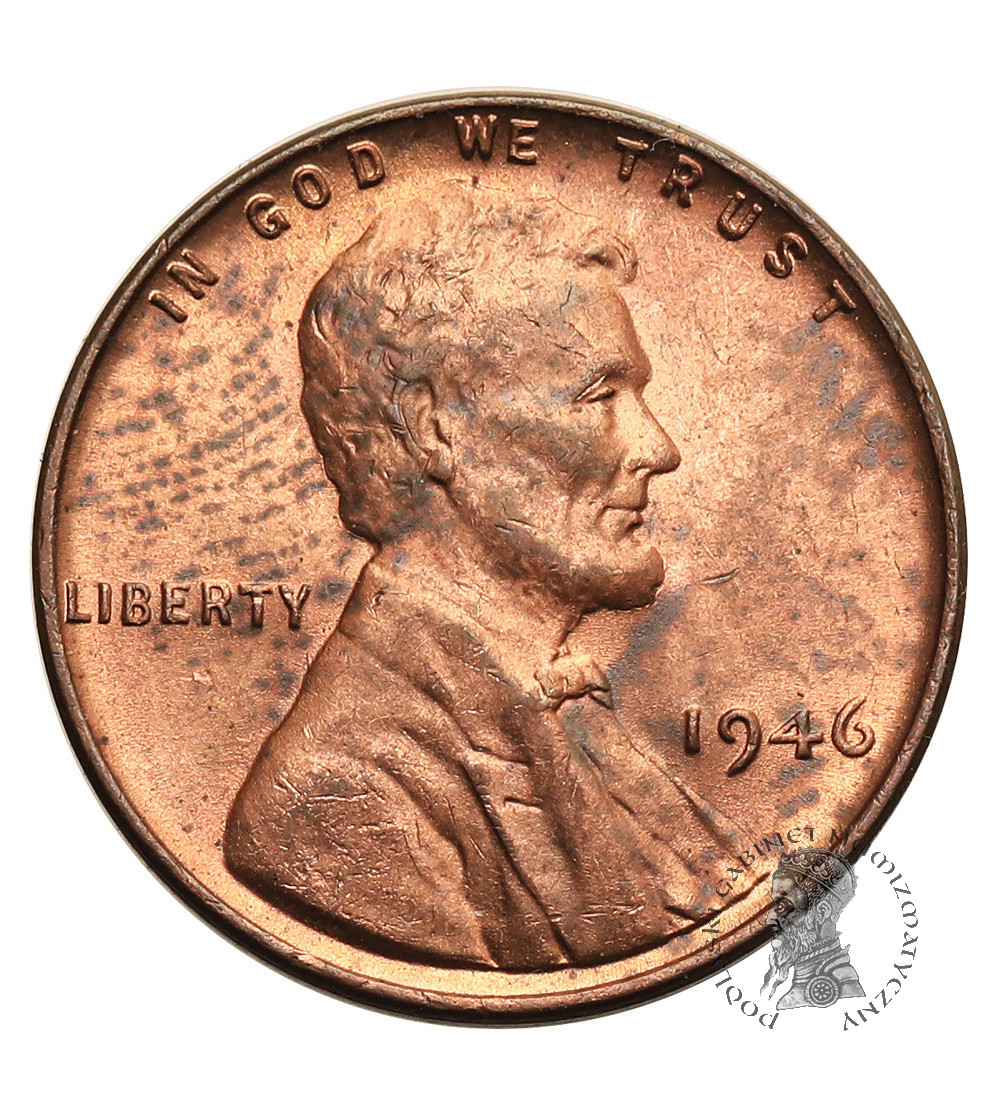 USA. Lincoln Cent 1946, Philadelphia, "Wheat Ears Reverse"