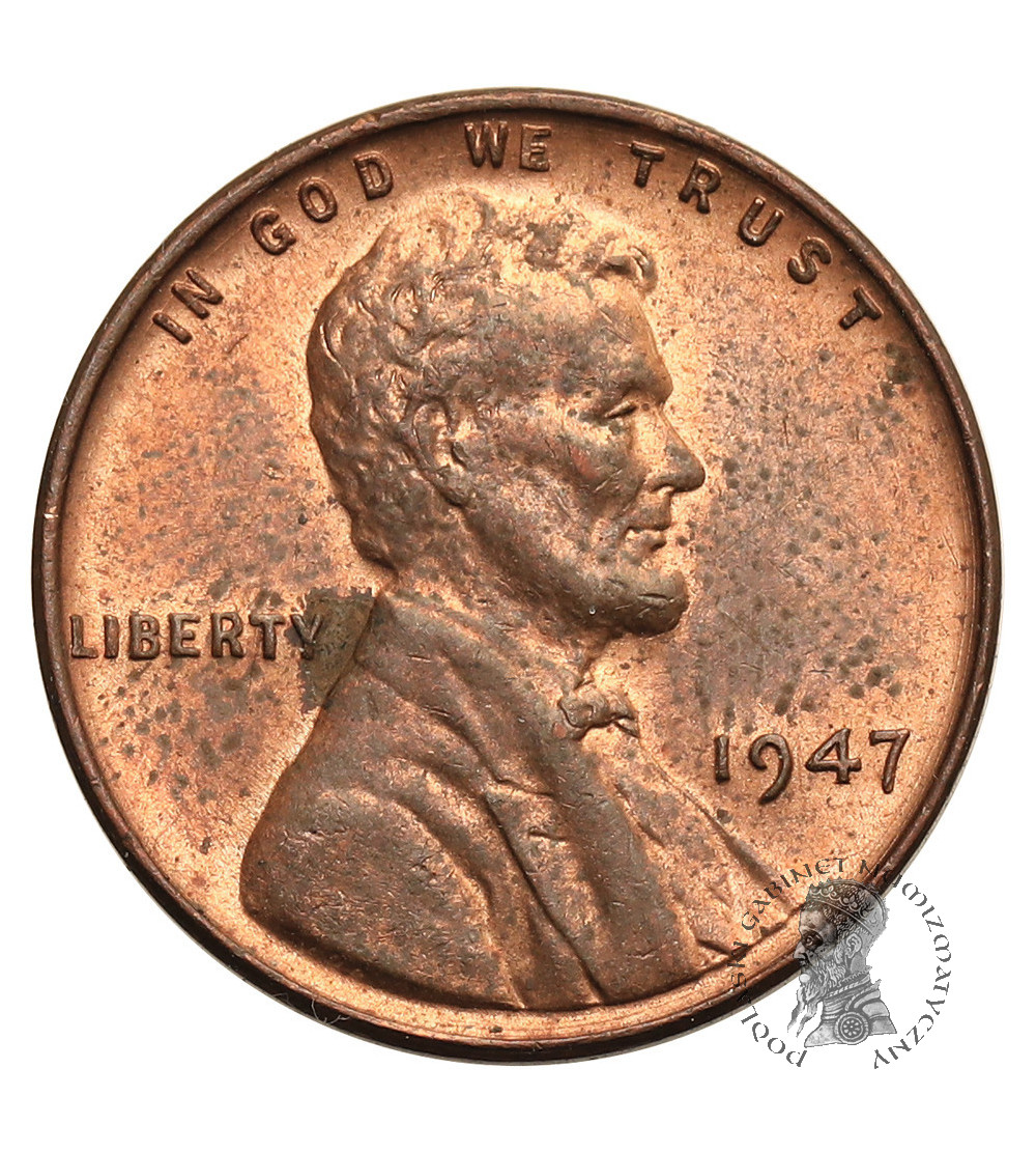 USA. Lincoln Cent 1947, Philadelphia, "Wheat Ears Reverse"