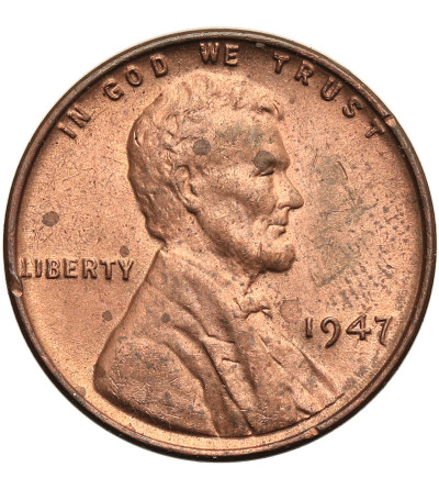 USA. Lincoln Cent 1947, Philadelphia, "Wheat Ears Reverse"