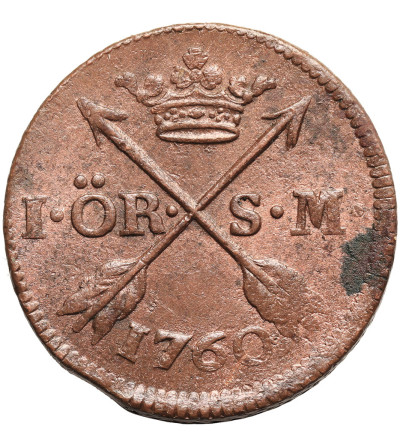 Szwecja, Adolf Fryderyk (1751-1771). 1 Öre 1760 SM (Silvermynt)