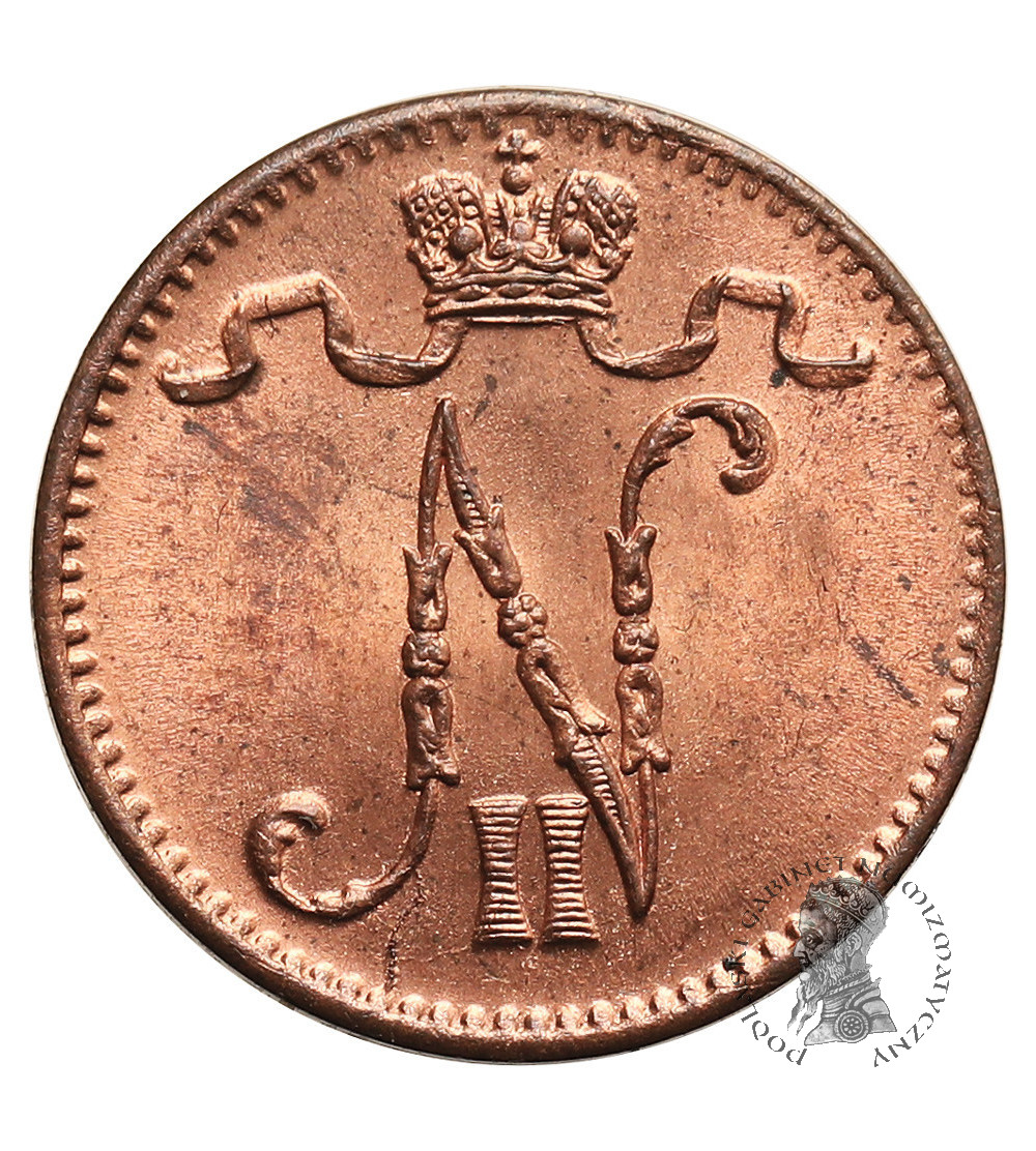 Finlandia (okupacja rosyjska). 1 Pennia 1901, Mikołaj II 1894-1917