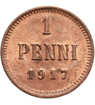Finland (Civil war). 1 Penni 1917, Eagle without crown (Kerenski Issue)