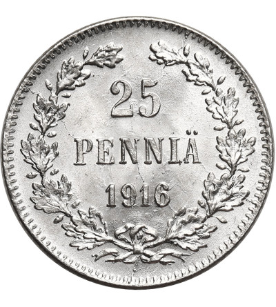 Finland, (Russian occupation). 25 Pennia 1916 S, Nicholas II 1894-1917