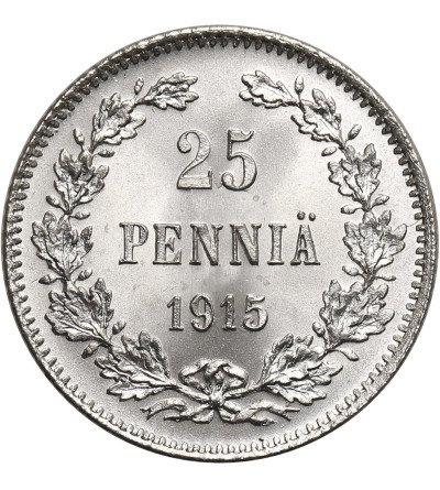Finlandia, (okupacja rosyjska). 25 Pennia 1915 S, Mikołaj II 1894-1917